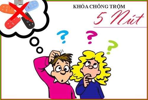 khóa chống trộm 5 nút 