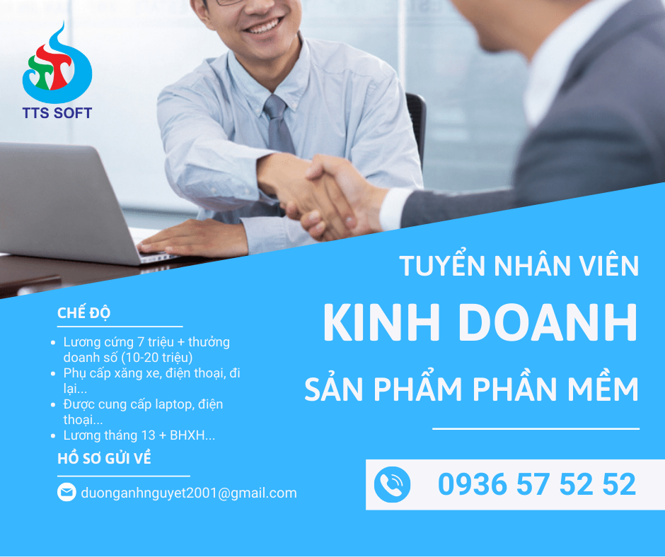 TUYỂN DỤNG NHÂN VIÊN SALES GIẢI PHÁP PHẦN MỀM QUẢN LÝ VẬN TẢI TTF SOFT 